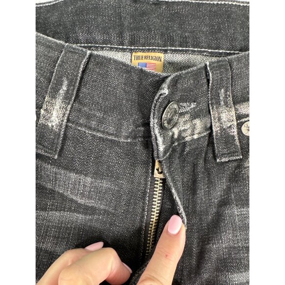 True Religion Mens 32 Distressed Silver Highlight Ricky Jeans USA Casual 90s Y2K - Picture 3 of 16